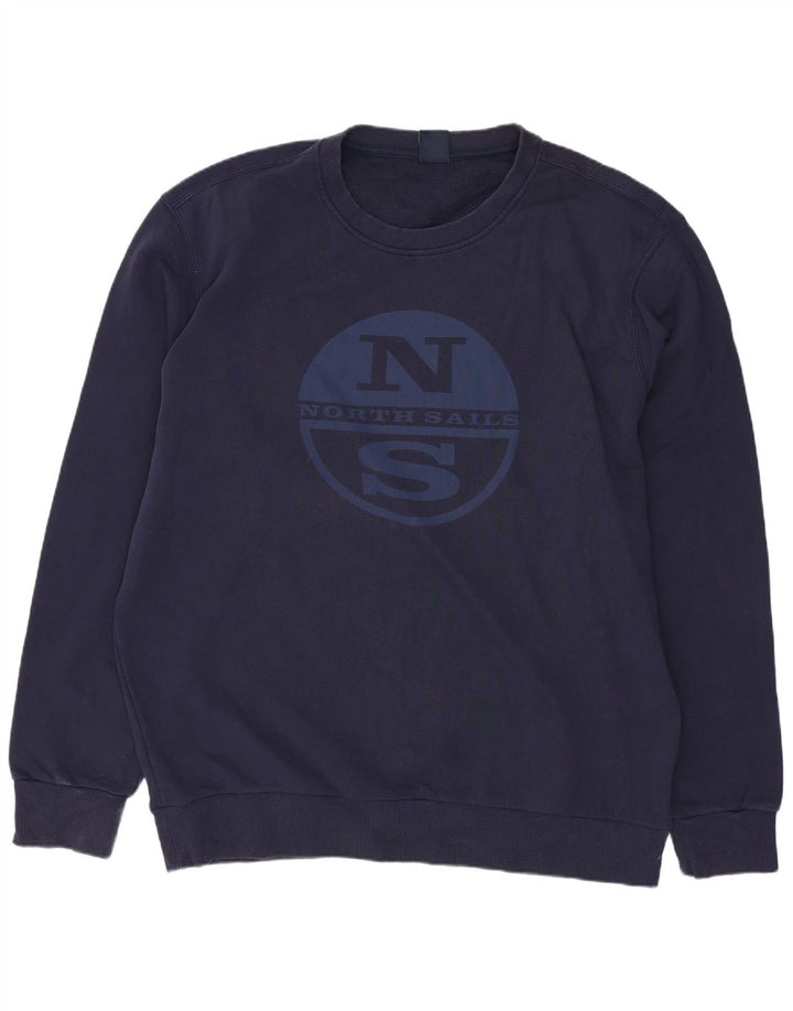 North Sails Herren-Sweatshirt mit Grafik, 3XL, Marineblau, Baumwolle