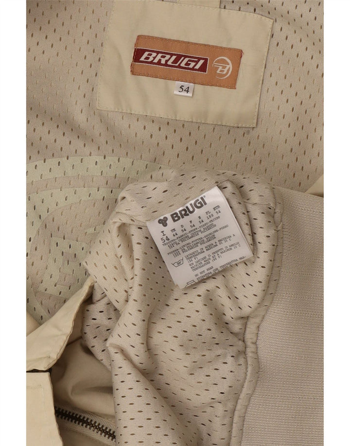 Brugi Herren Bomberjacke UK 44 2XL Beige Baumwolle