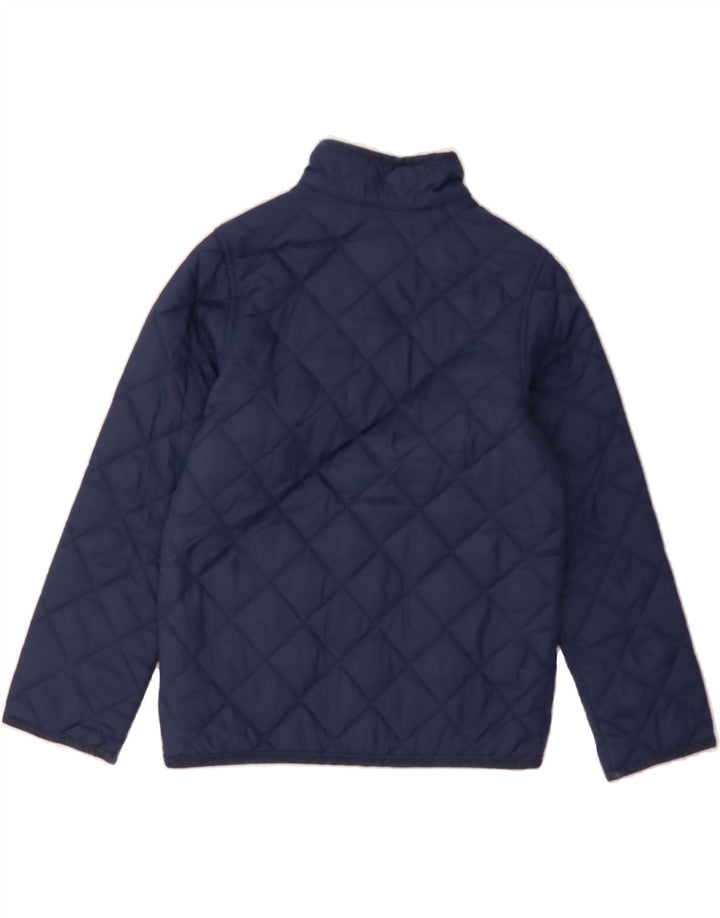 BENETTON Boys Quilted Jacket 7-8 Years Medium Navy Blue Polyester Vintage Benetton and Second-Hand Benetton from Messina Hembry 