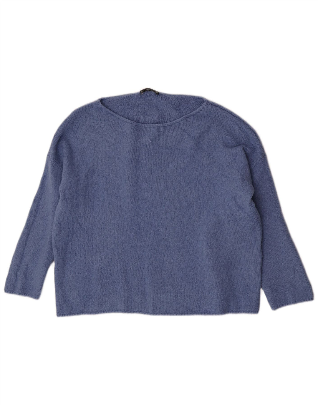 Zara Damen-Pullover mit U-Boot-Ausschnitt, Gr. 14, Mittelblau
