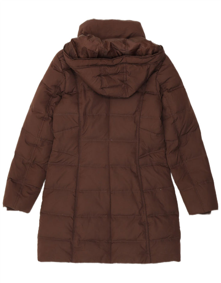 EDC Wattierter Damenmantel mit Kapuze, UK 14, Mittelbraun, Polyester