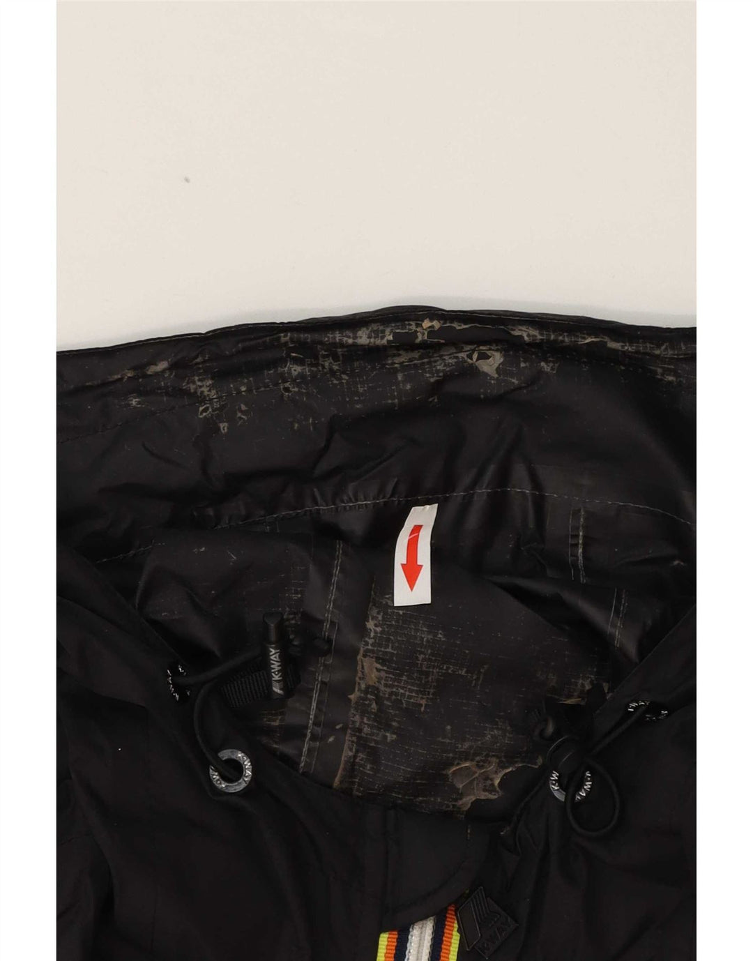 K-Way Herren-Regenjacke mit Kapuze, Größe 36, Schwarz