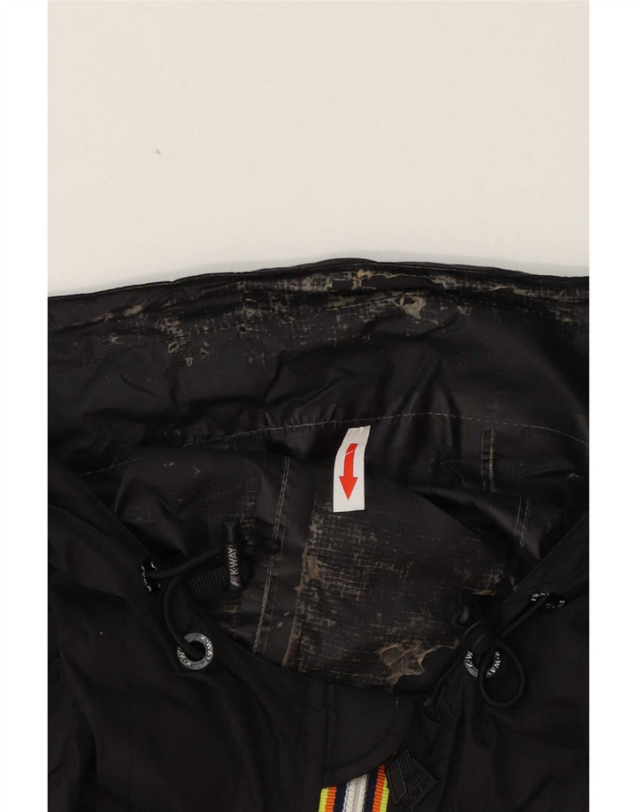 K-Way Herren-Regenjacke mit Kapuze, Größe 36, Schwarz