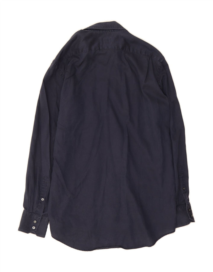 LACOSTE Mens Shirt Size 39 Small Navy Blue Cotton Vintage Lacoste and Second-Hand Lacoste from Messina Hembry 