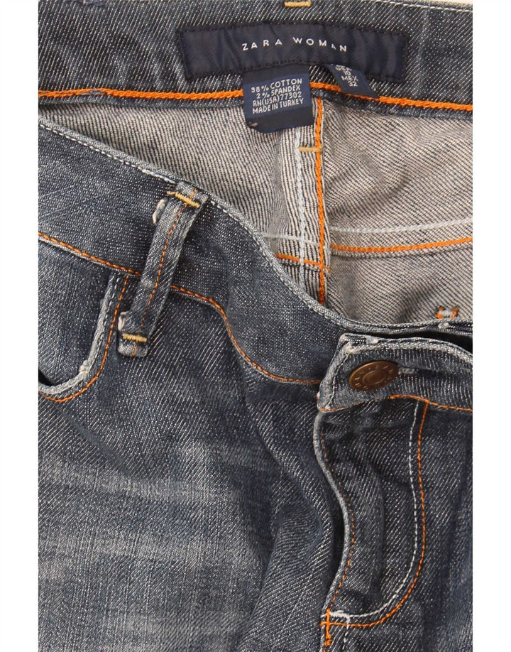 Zara Damen Capri-Jeans EU 42 Large W32 L21 Marineblaue Baumwolle