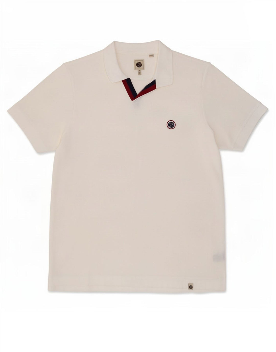 Pretty Green Herren-Poloshirt XL aus weißer Baumwolle