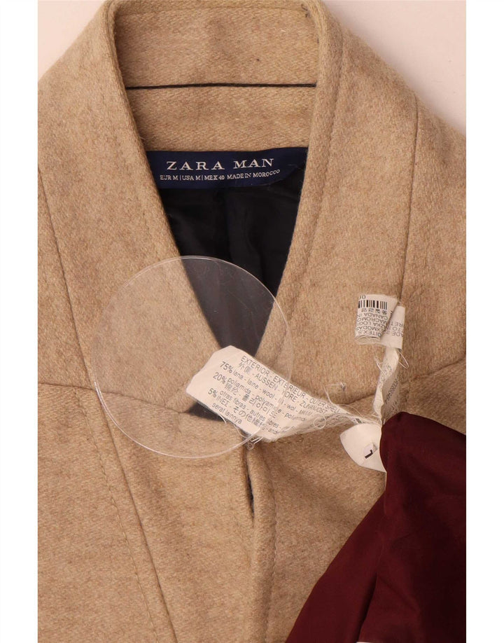 Zara Herrenmantel UK 38 Mittelbeige Wolle