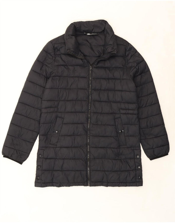 ZARA Womens Padded Coat UK 16 Large Black Vintage Zara and Second-Hand Zara from Messina Hembry 