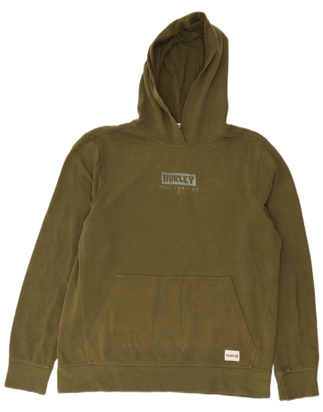 Hurley Herren-Kapuzenpullover mit Grafik, mittlere Khaki-Baumwolle