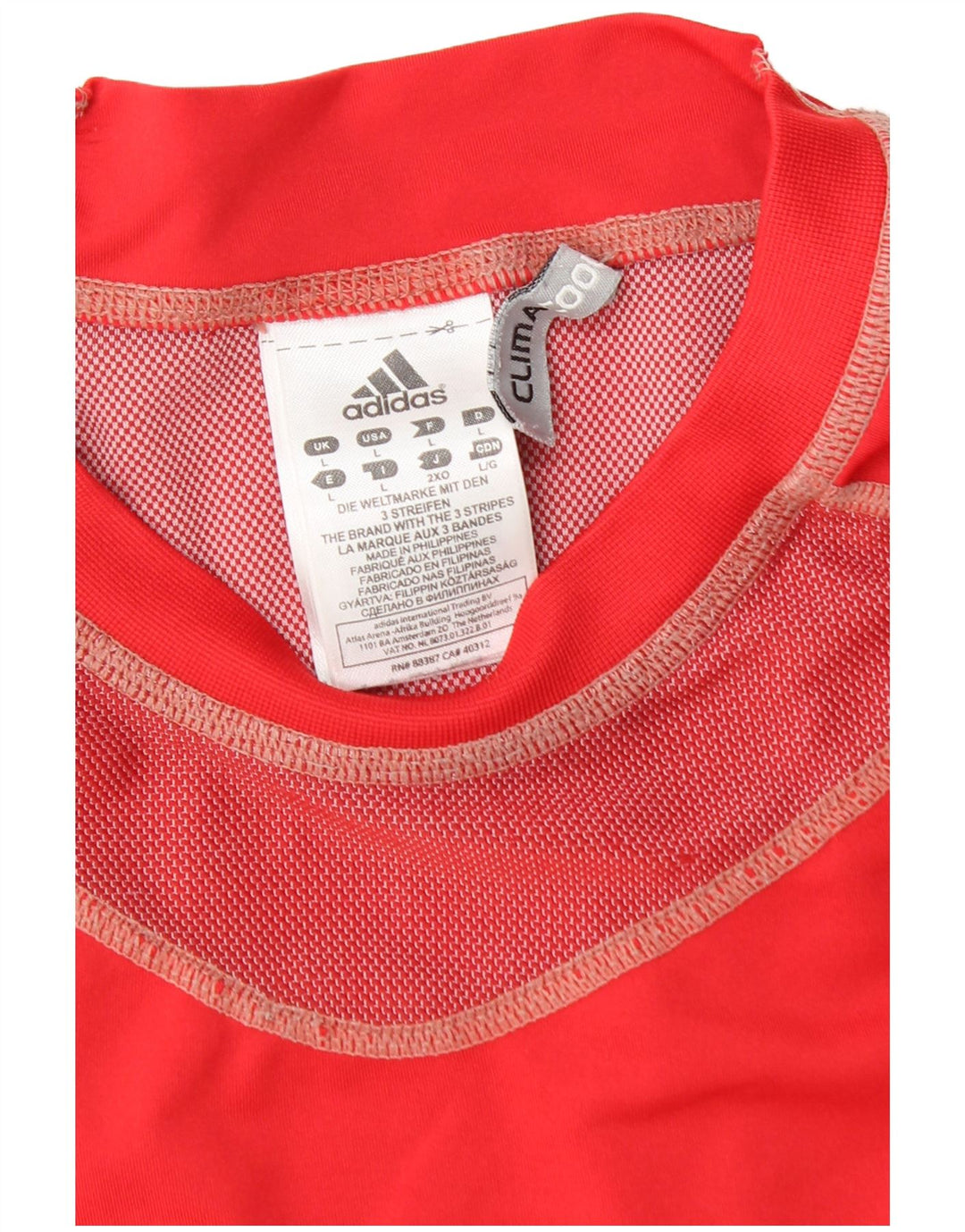 Adidas Herren Climacool T-Shirt Top, großes rotes Farbblock-Polyester