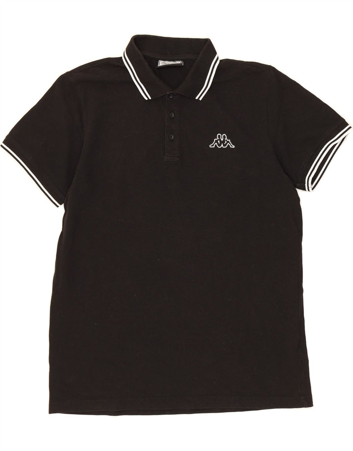KAPPA Mens Polo Shirt Large Black Cotton Vintage Kappa and Second-Hand Kappa from Messina Hembry 