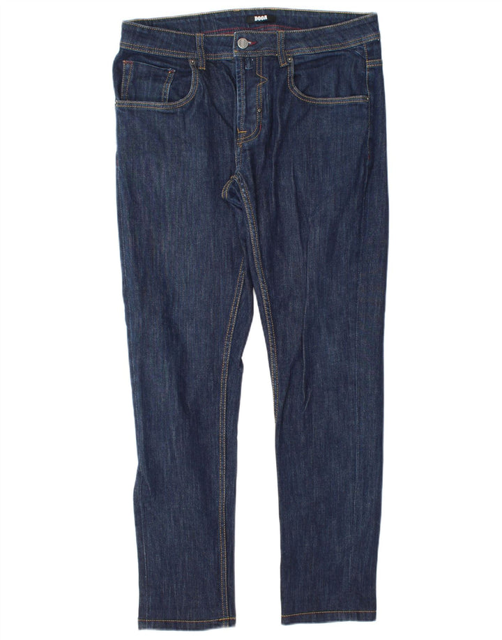 Vintage Herren Slim Jeans IT 48 Medium W34 L30 Marineblaue Baumwolle