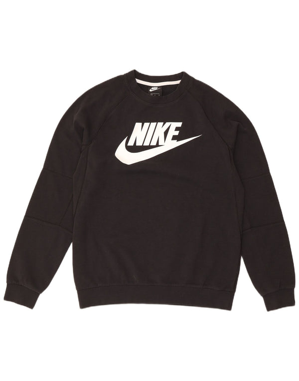 Nike Herren-Sweatshirt mit Grafik, mittelschwarz, Baumwolle