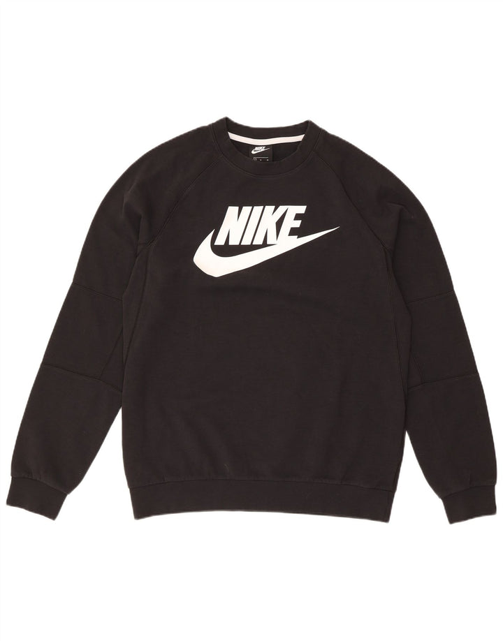 Nike Herren-Sweatshirt mit Grafik, mittelschwarz, Baumwolle