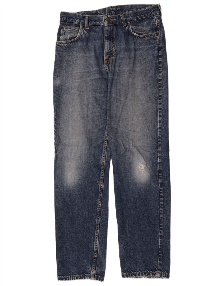 Lee Herren Straight Jeans W33 L32 Blaue Baumwolle