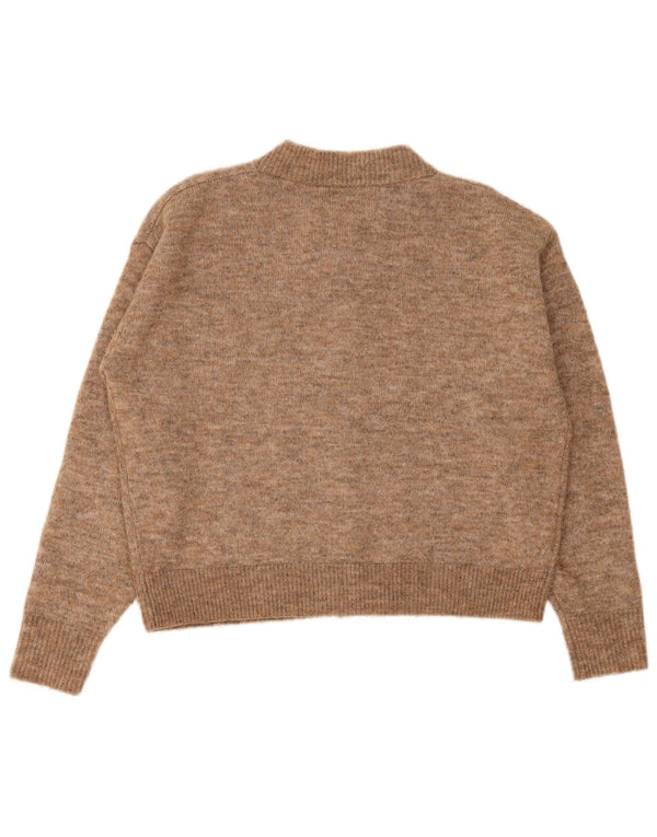 French Connection Damen-Cardigan-Pullover UK 14 Mittelbraun meliert