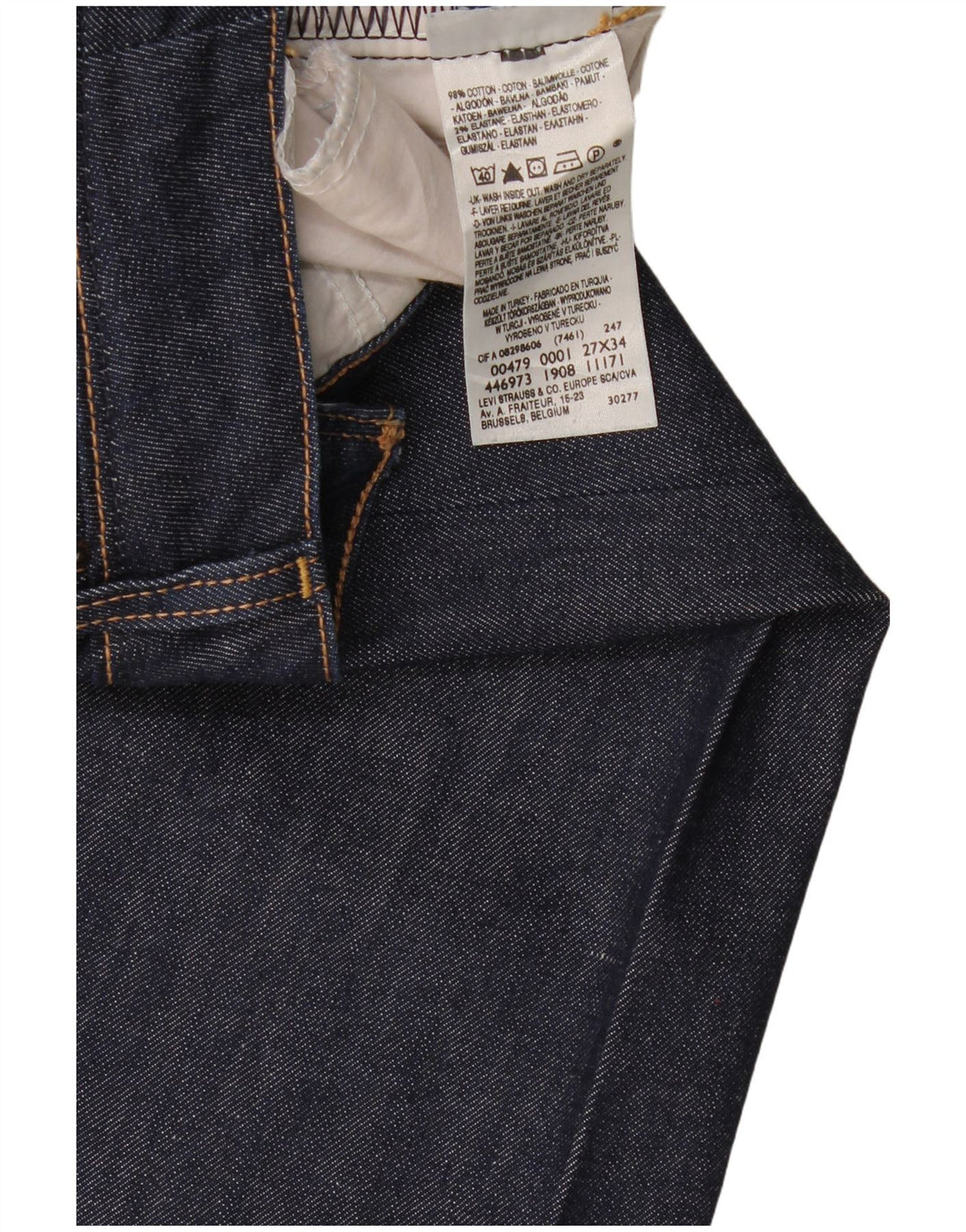 Levi's Damen 479 Booty Flared Jeans W27 L34 Marineblaue Baumwolle