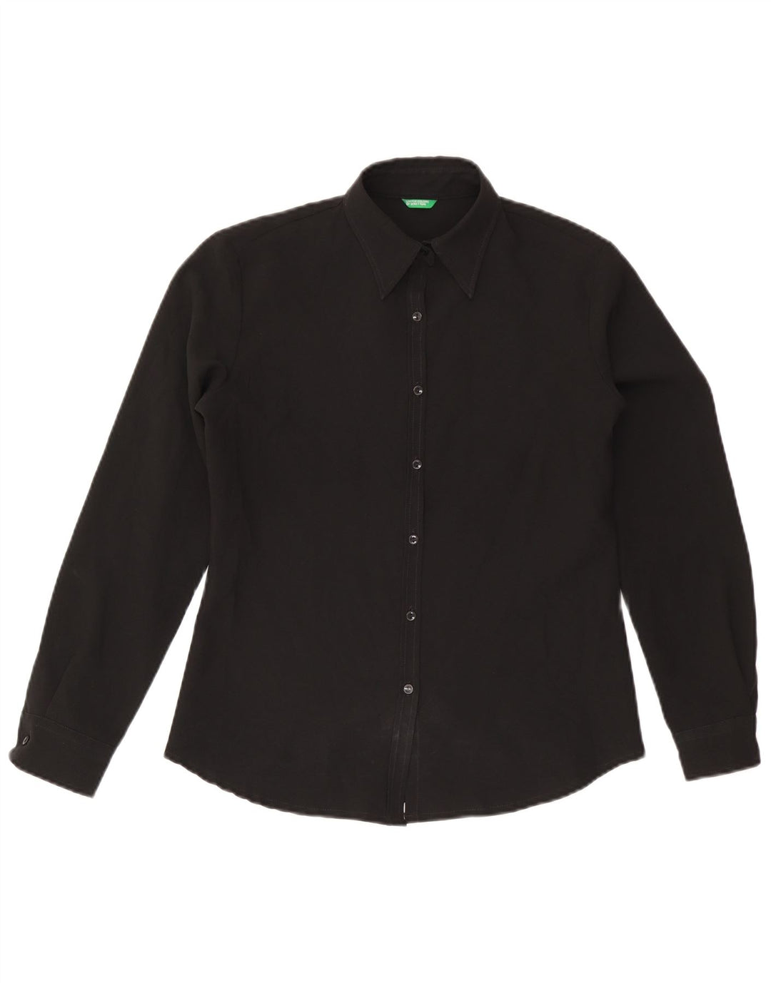Benetton Damen-Hemd UK 14 Medium Schwarz