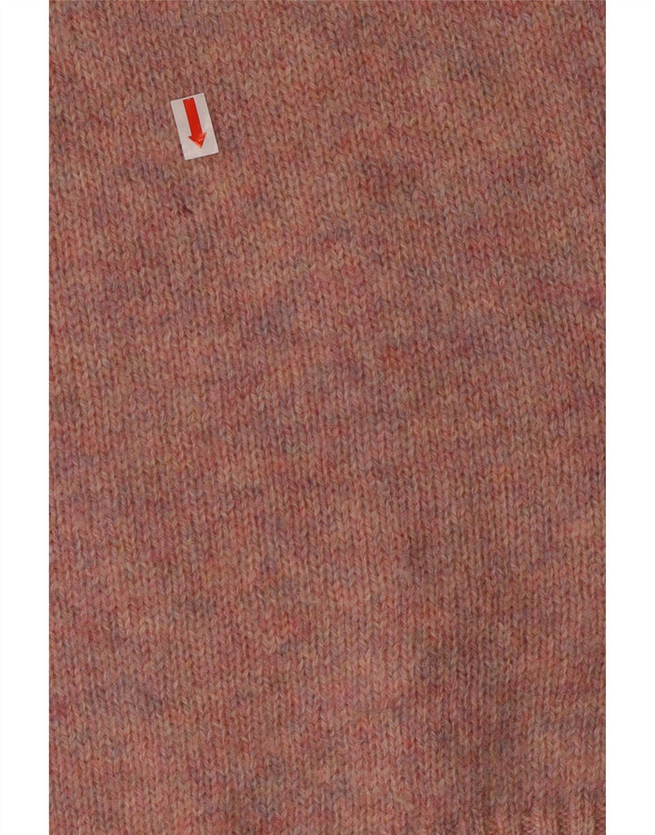 MC Kenzy Herren-Pullover mit Rundhalsausschnitt, mittelrosa Wolle