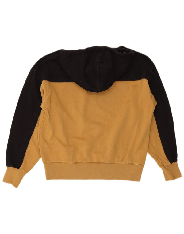 Champion Womens Graphic Hoodie Pullover UK 14 Mittelgelber Farbblock