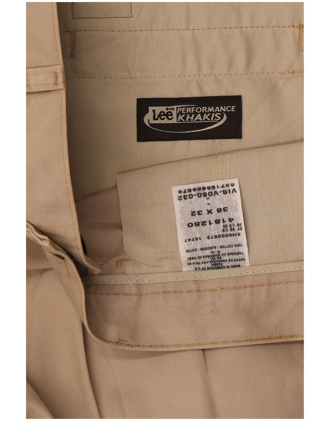 LEE Herren Khakis Pegged Chino Hose W36 L32 Beige Baumwolle
