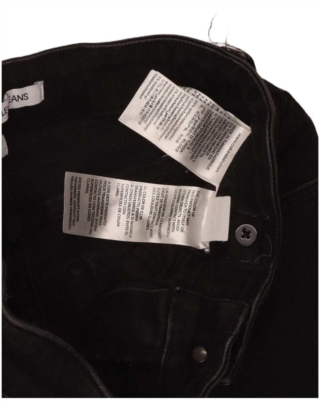 CALVIN KLEIN Röhrenjeans für Jungen, 13–14 Jahre, W26, L29, schwarze Baumwolle