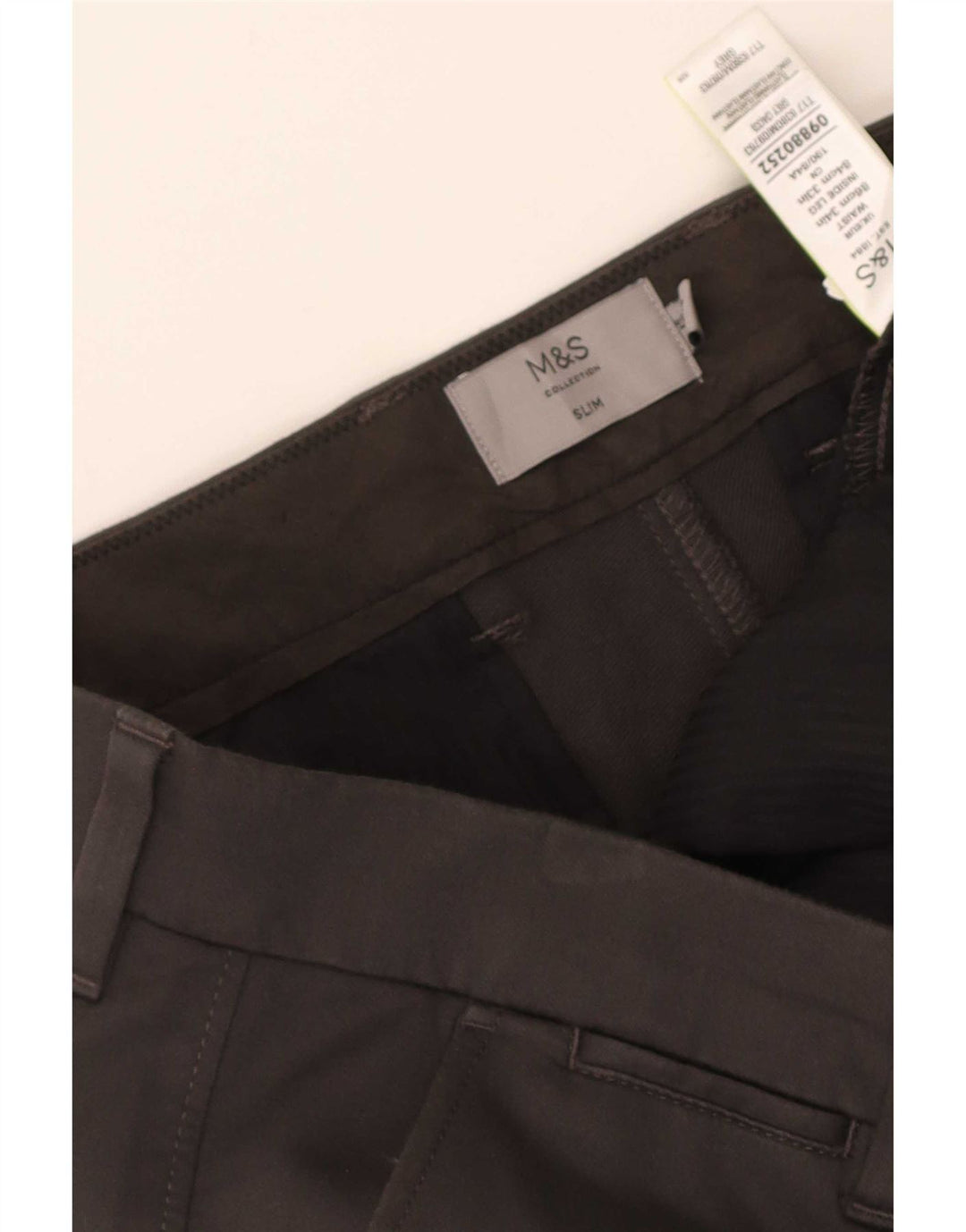 Marks & Spencer Slim Chino-Hose für Damen, W34 L33, graue Baumwolle