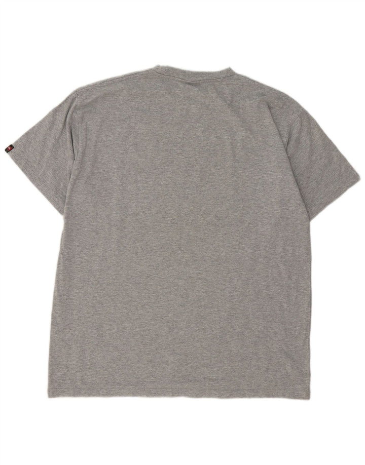 Quiksilver Herren-T-Shirt mit Grafik, Größe L, Grau