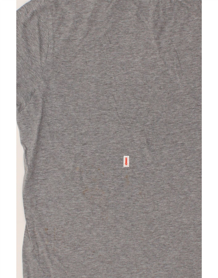TOMMY HILFIGER Herren Grafik-T-Shirt-Oberteil aus mittelgrauer Baumwolle