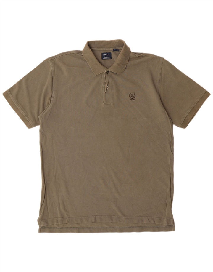Izod Herren-Poloshirt, groß, Khaki, Baumwolle