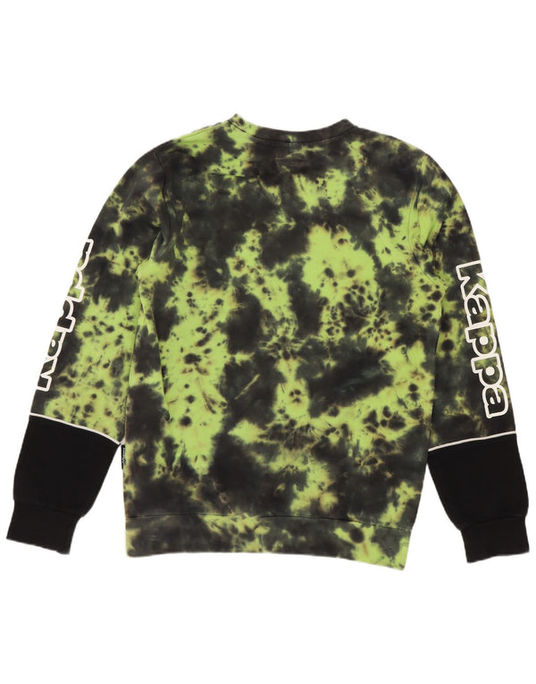 Kappa Grafik-Sweatshirt für Jungen, 11–12 Jahre, grüne Batikfärbung