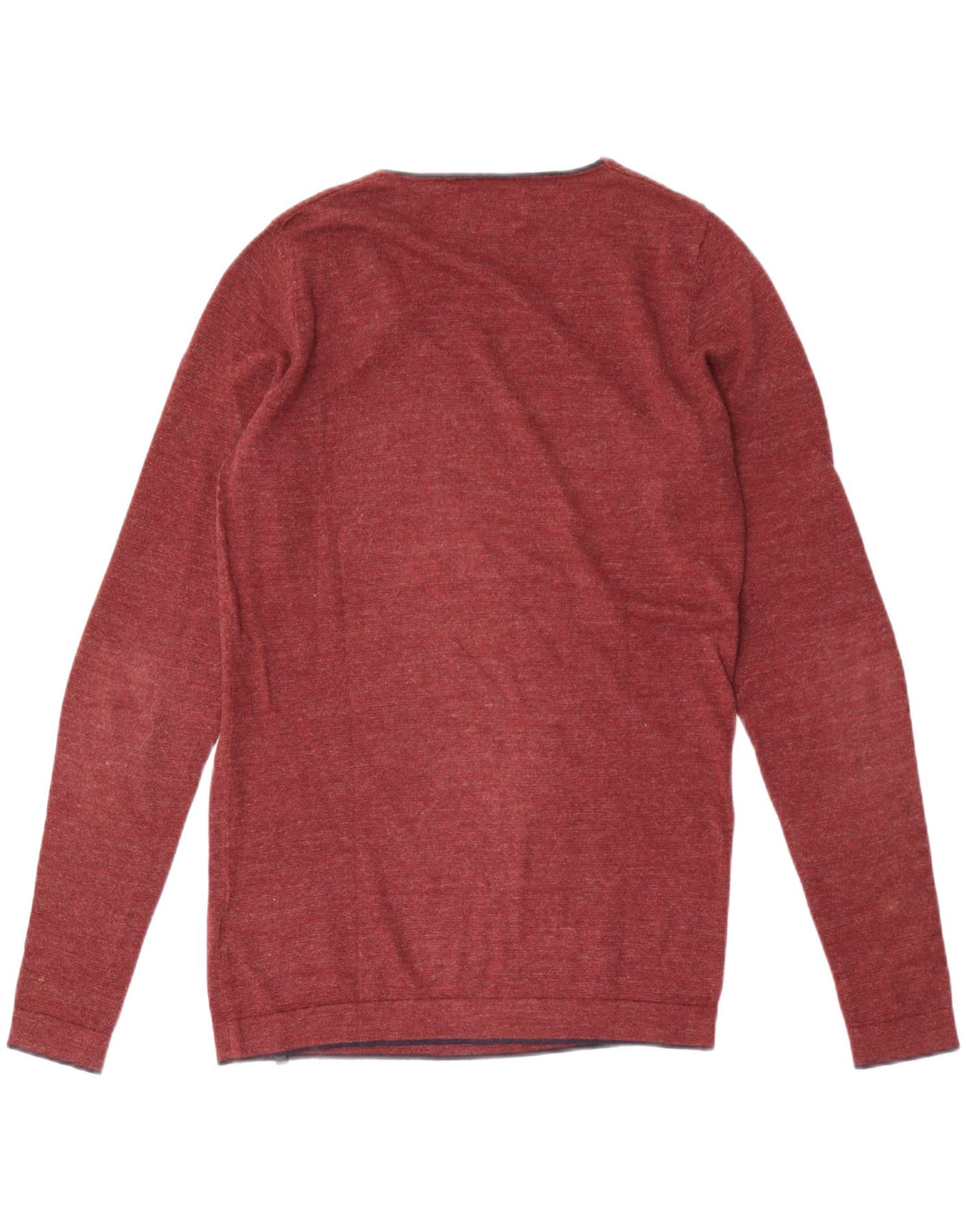 JACK & JONES Herren-Pullover mit V-Ausschnitt, Größe S, kastanienbraune Baumwolle