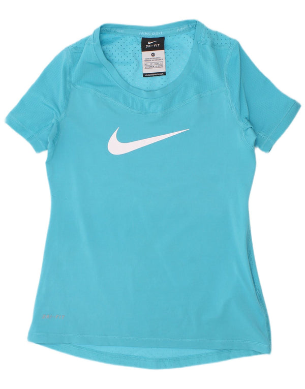 Nike Mädchen Grafik T-Shirt Top 6–7 Jahre XS Blau Polyester
