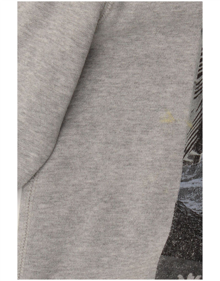 Quiksilver Herren-Sweatshirt mit Grafik, Größe L, aus grauer Baumwolle