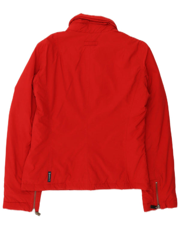 Armani Jeans Damen Bomberjacke EU 42 Großes rotes Polyester