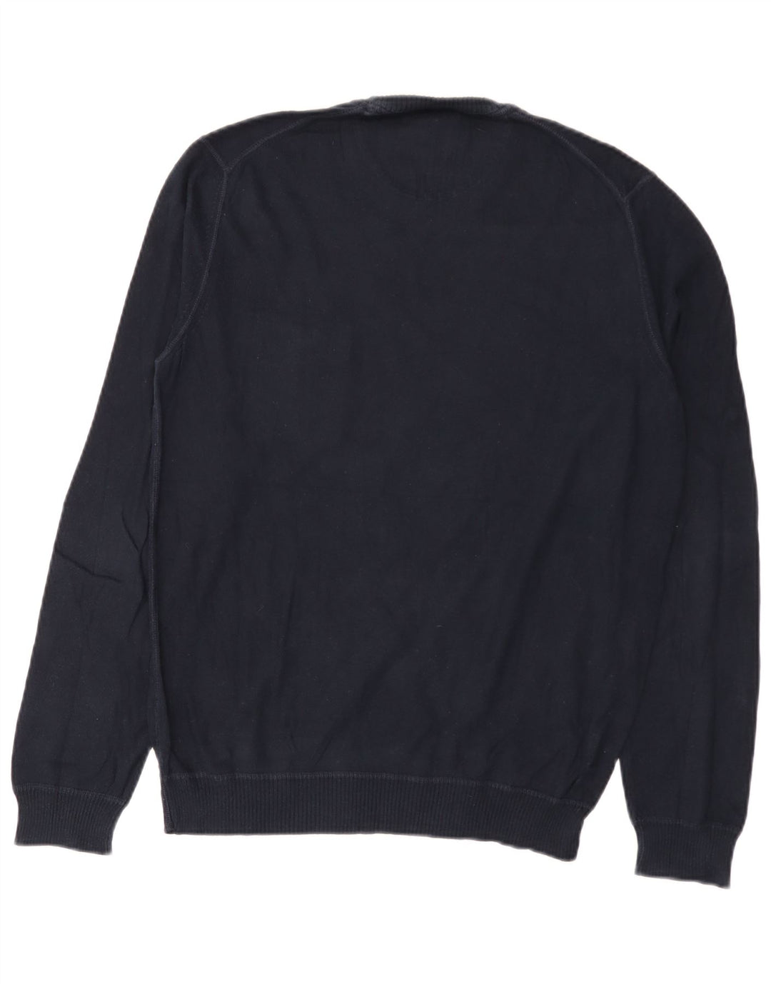 Woolrich Herren-Pullover mit Rundhalsausschnitt, Größe S, marineblaue Baumwolle