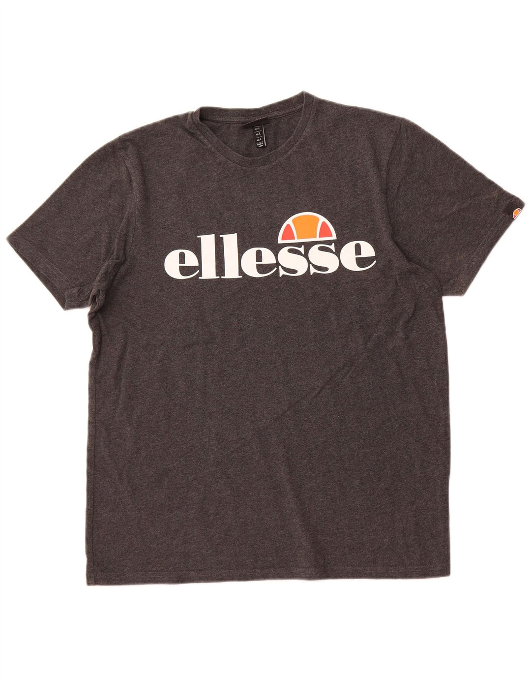 ELLESSE Damen Graphic Graphic T-Shirt Top UK 14 Large Grau Baumwolle