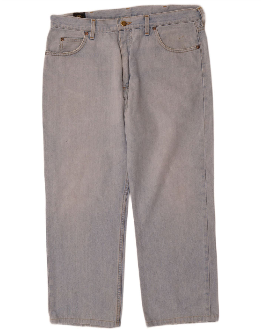 Lee Herren Straight Jeans W38 L27 Blaue Baumwolle