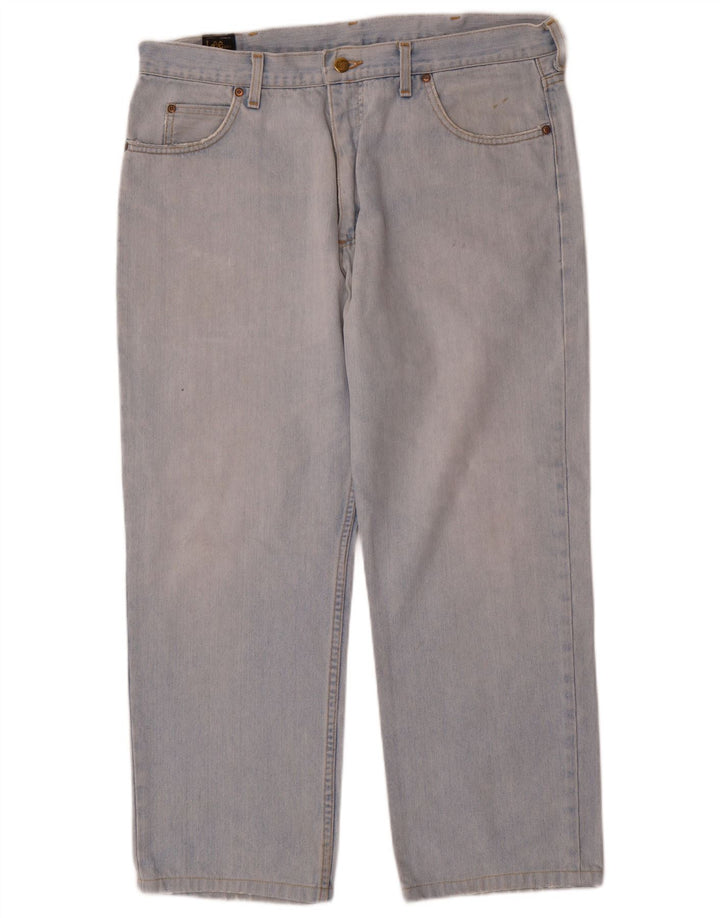 Lee Herren Straight Jeans W38 L27 Blaue Baumwolle