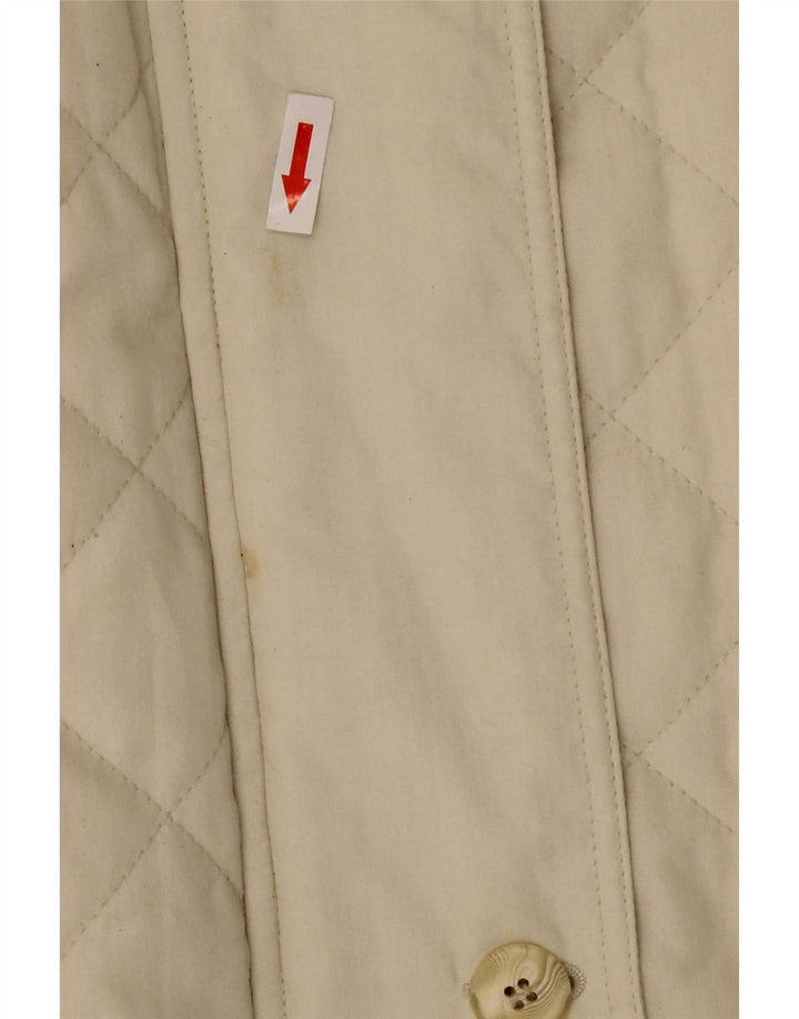 Vintage Damen Steppjacke IT 54 2XL Beige