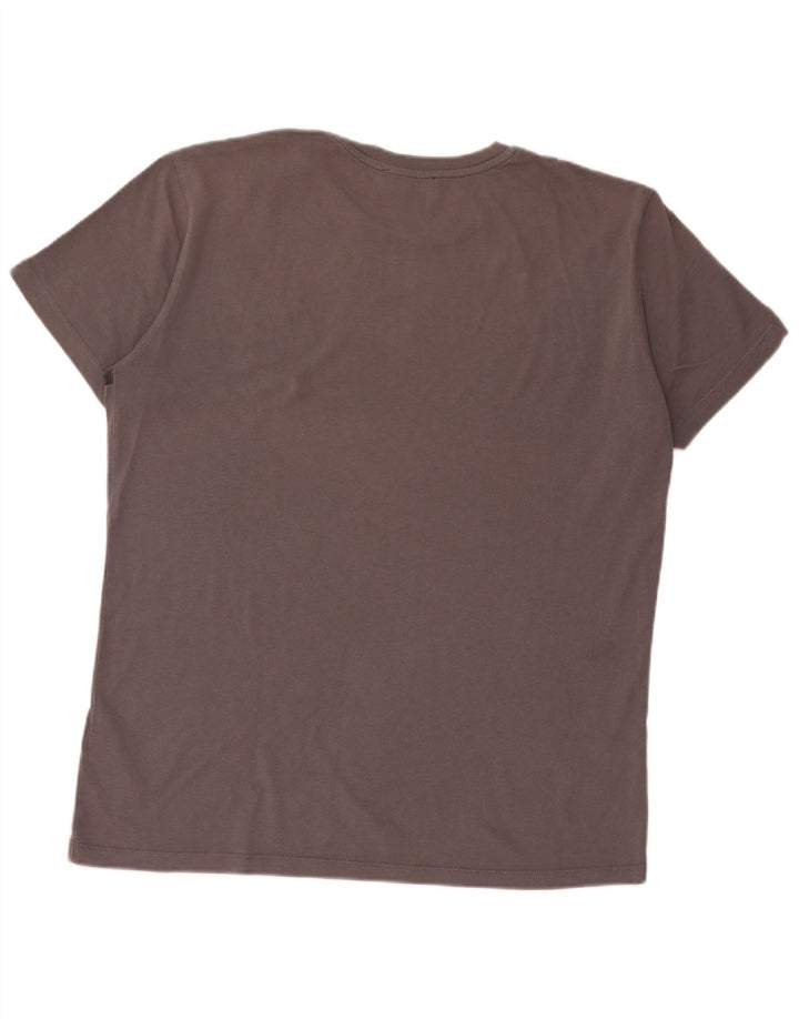 Trussardi Herren-T-Shirt mit Grafik, Größe L, aus grauer Baumwolle