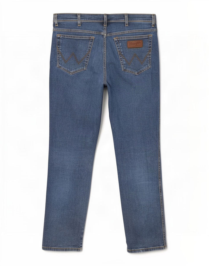 Wrangler Herren Texas Stretch Slim Jeans W38 L34 Blaue Baumwolle