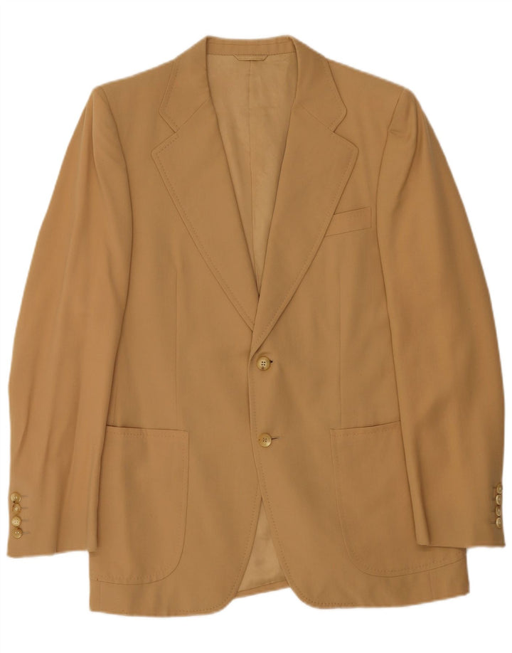 Vintage Herren 2-Knopf-Anzug UK 38 Medium W36 L29 Beige