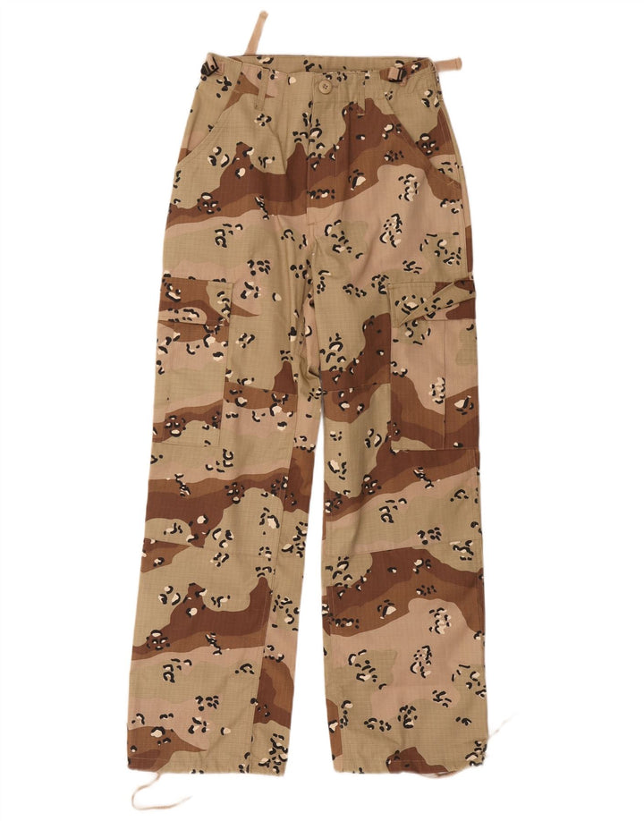 MFH Regular Cargo-Hose für Damen, XS, W26, L28, Beige, Camouflage-Polyester