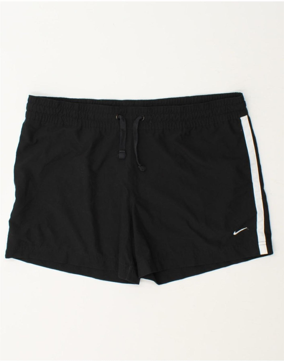 NIKE Womens Sport Shorts UK 16/18 Large  Black Polyester Vintage Nike and Second-Hand Nike from Messina Hembry 