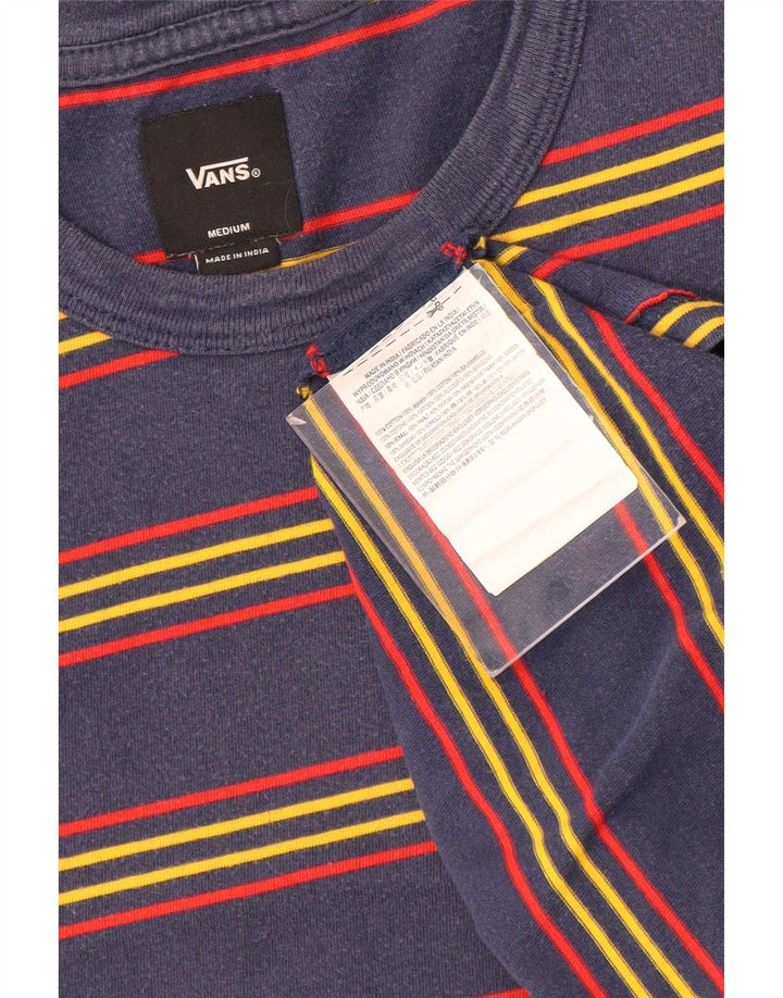 Vans Herren-T-Shirt-Oberteil, mittelgroß, marineblau, gestreift, Baumwolle