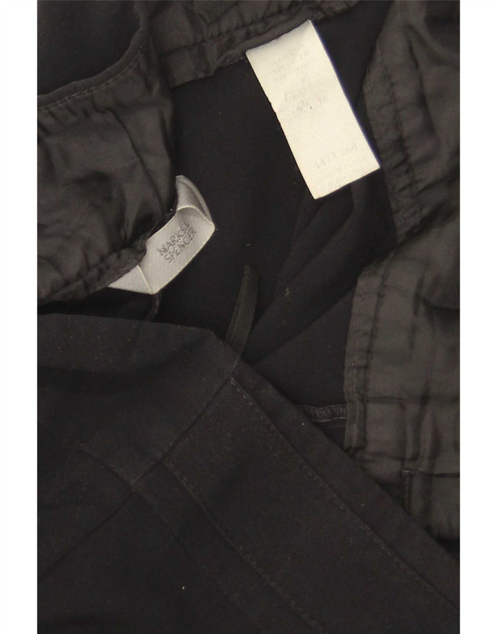 Marks & Spencer Damen Bootcut-Anzughose UK 16 Large W34 L32 Schwarz