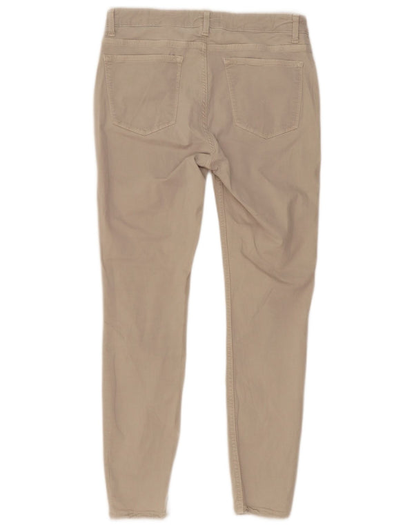 Zara Damen Skinny Freizeithose EU 42 Large W32 L26 Beige