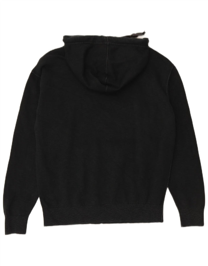 GAS Mens Hoodie Jumper Small Black Cotton
