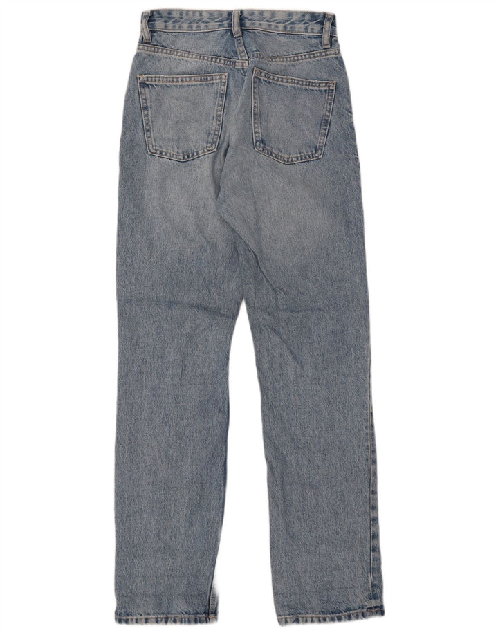 ZARA Womens Straight Jeans EU 34 2XS W24  L30 Blue Cotton